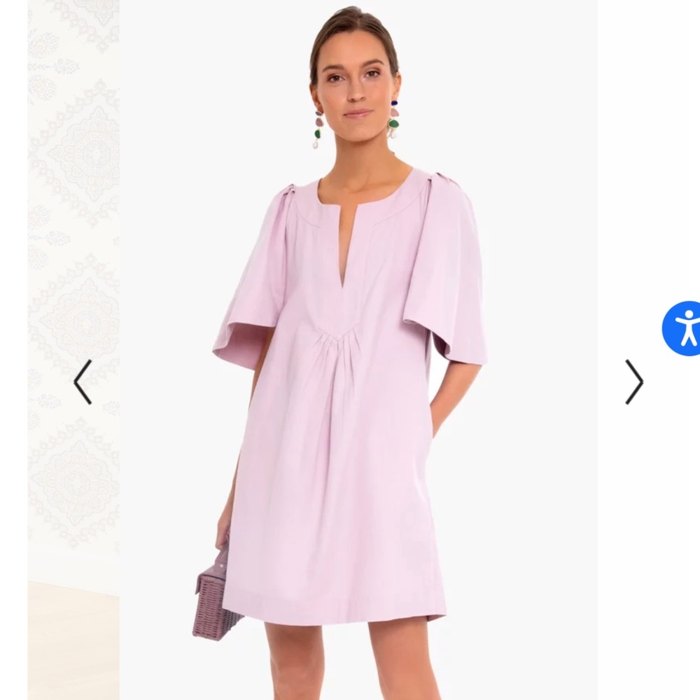 Pomander Place Lilac Short Sleeve Shift Dress